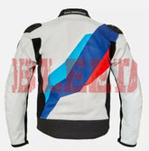 BMW Motorbike Racing Leather Jacket Back View